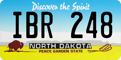 ND license plate IBR248