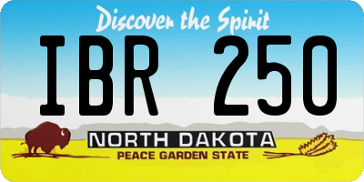 ND license plate IBR250