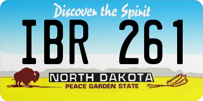 ND license plate IBR261