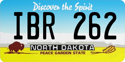 ND license plate IBR262