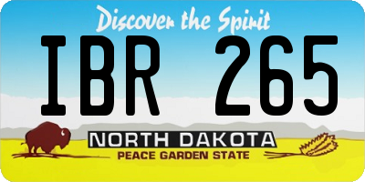 ND license plate IBR265