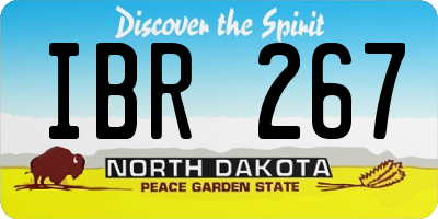 ND license plate IBR267