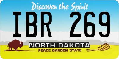 ND license plate IBR269