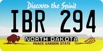 ND license plate IBR294