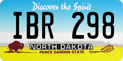 ND license plate IBR298