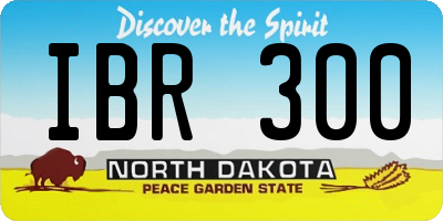 ND license plate IBR300