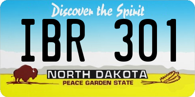 ND license plate IBR301