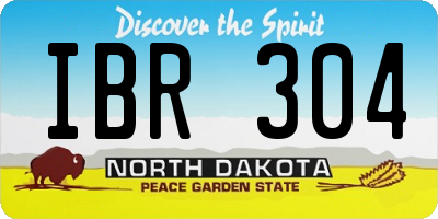 ND license plate IBR304