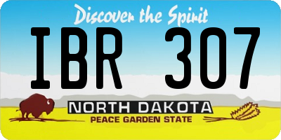 ND license plate IBR307