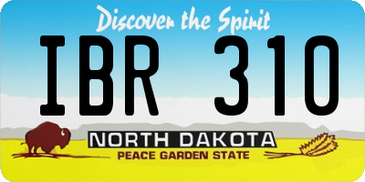 ND license plate IBR310