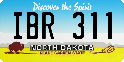 ND license plate IBR311