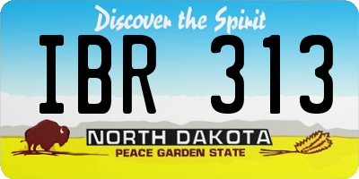 ND license plate IBR313