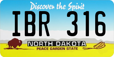 ND license plate IBR316