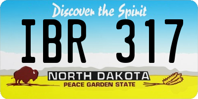 ND license plate IBR317