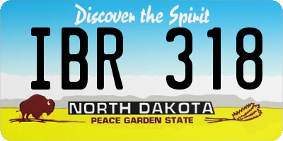 ND license plate IBR318