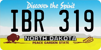 ND license plate IBR319