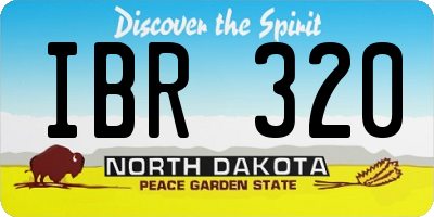 ND license plate IBR320