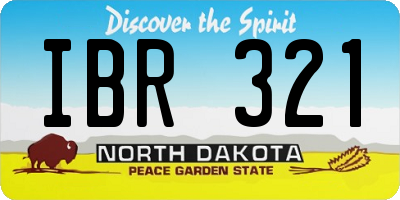 ND license plate IBR321