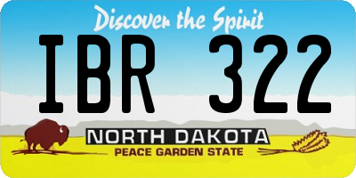 ND license plate IBR322