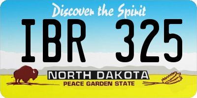 ND license plate IBR325