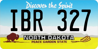 ND license plate IBR327