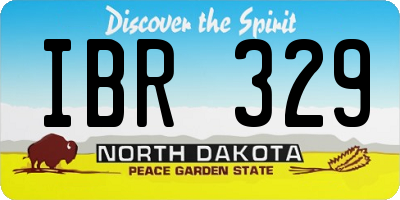 ND license plate IBR329