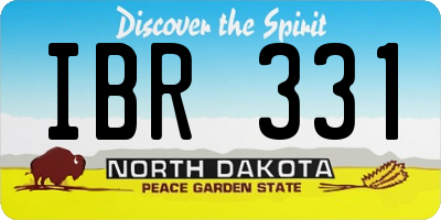 ND license plate IBR331