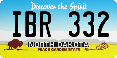 ND license plate IBR332