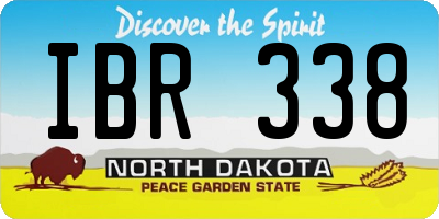 ND license plate IBR338