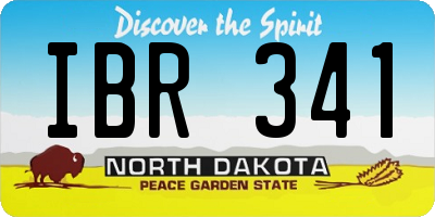 ND license plate IBR341