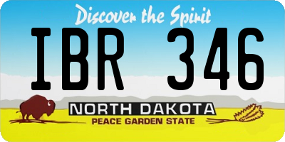ND license plate IBR346