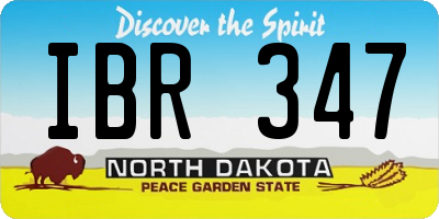 ND license plate IBR347
