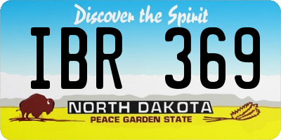 ND license plate IBR369