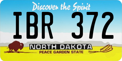 ND license plate IBR372