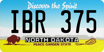 ND license plate IBR375
