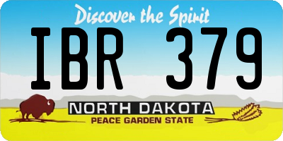 ND license plate IBR379