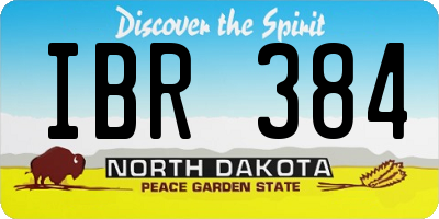 ND license plate IBR384