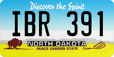 ND license plate IBR391