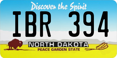 ND license plate IBR394