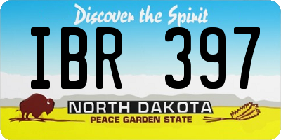 ND license plate IBR397