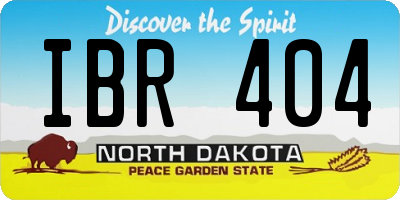 ND license plate IBR404