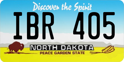 ND license plate IBR405