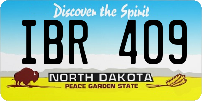ND license plate IBR409