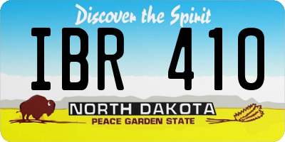 ND license plate IBR410