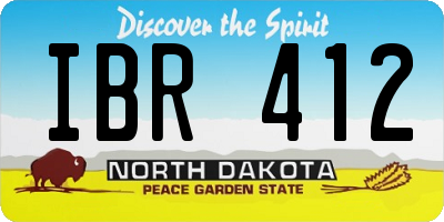 ND license plate IBR412