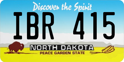 ND license plate IBR415