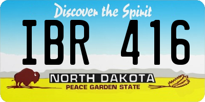 ND license plate IBR416