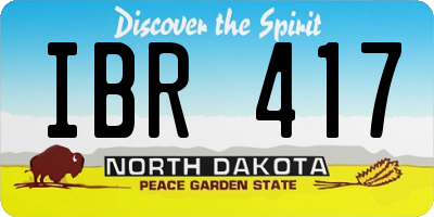 ND license plate IBR417