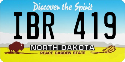 ND license plate IBR419