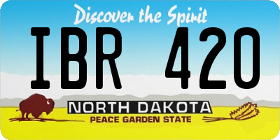 ND license plate IBR420